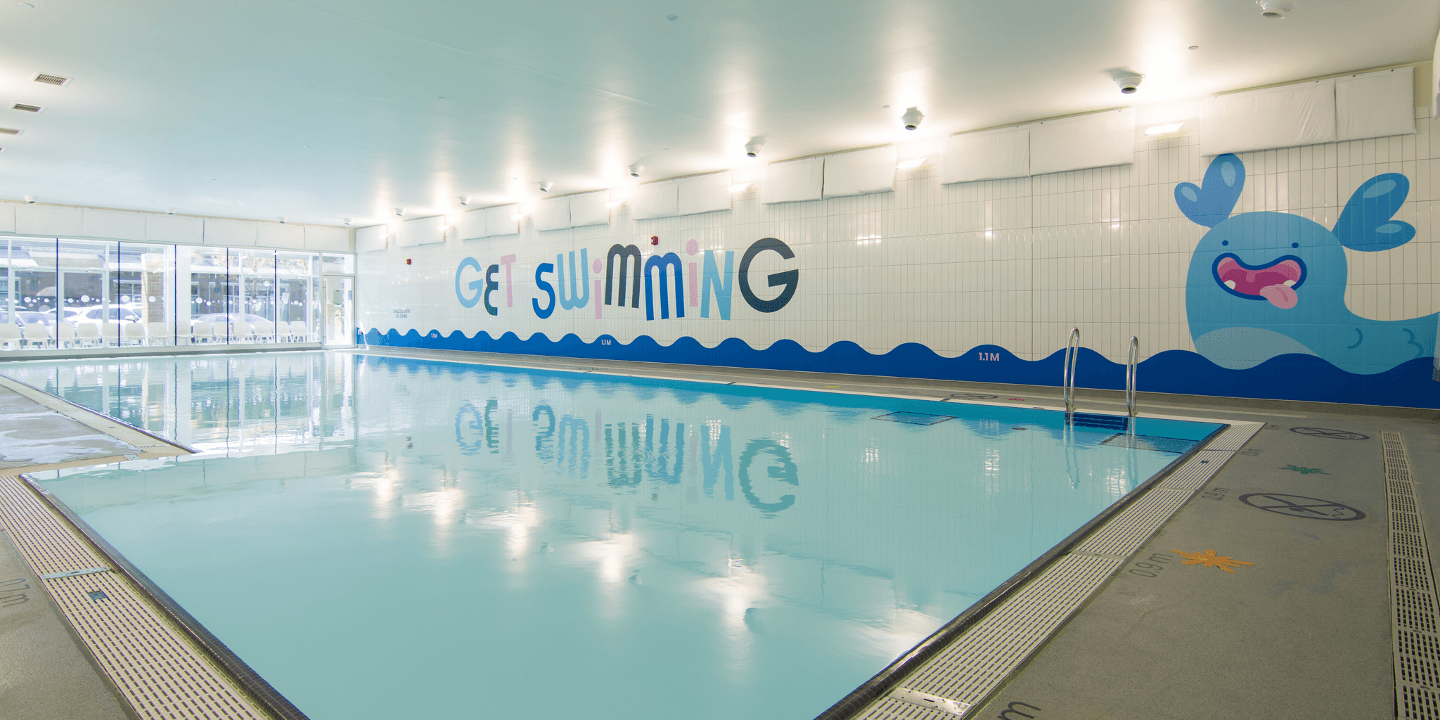 kids learning pool interior at Fremont Village Pedalheads pool